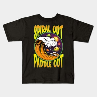 Spiral Out Paddle Out Surfing Kids T-Shirt